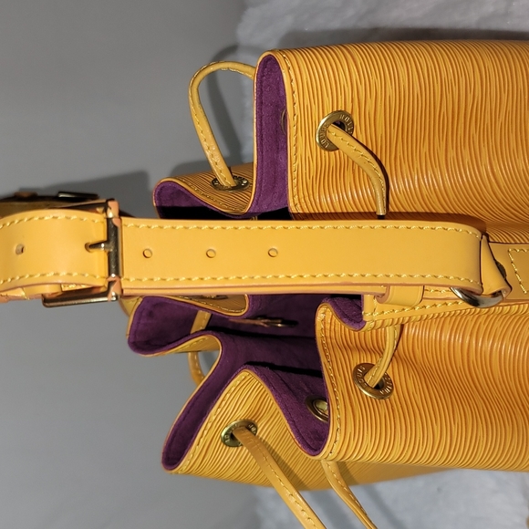 100% Original LOUIS VUITTON Petit Noe Epi Yellow Shoulder Bag - Picture 5 of 9